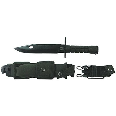 MFH Baïonnette m 9, manche en plastique vert en plastique et fourreau en nylon-longueur: 32 cm-longueur de la lame: 19 cm - Publicité MFH Baïonnette m 9, manche en plastique vert en plastique et fourreau en nylon-longueur: 32 cm-longueur de la lame: 19 cm - Publicité