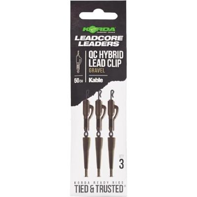 Leader Korda Kable Leadcore Clip hybride QC Vis sans fin 50cm - Gravier - Publicité Leader Korda Kable Leadcore Clip hybride QC Vis sans fin 50cm - Gravier - Publicité
