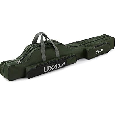 Lixada Sac de pêche Portable Pliable pour Canne à pêche en Plein air 100 cm/130 cm/150 cm, Vert armée., 130 cm, Organiseur de Sac - Publicité Lixada Sac de pêche Portable Pliable pour Canne à pêche en Plein air 100 cm/130 cm/150 cm, Vert armée., 130 cm, Organiseur de Sac - Publicité