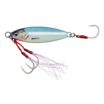 Savage Gear Slow Seeker Jig Leurre de pêche avec action en forme de feuille, crochets en eau salée ultra pointus, 10 à 60 g, multicolore, leurre plombé, slow jigging (Blue Glow, 60 g) - Publicité Savage Gear Slow Seeker Jig Leurre de pêche avec action en forme de feuille, crochets en eau salée ultra pointus, 10 à 60 g, multicolore, leurre plombé, slow jigging (Blue Glow, 60 g) - Publicité