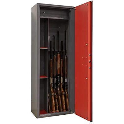 ARREGUI Domus ARM061350 Armoire à Fusils avec Coffret Interne et étagères, 6 fusils, Serrure à clé, Gris foncé - Publicité ARREGUI Domus ARM061350 Armoire à Fusils avec Coffret Interne et étagères, 6 fusils, Serrure à clé, Gris foncé - Publicité