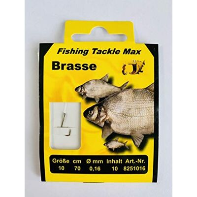 Fishing Tackle Max GmbH & Co. KG Lot de 10 hameçons pour pêche en laiton Taille 10 - Publicité Fishing Tackle Max GmbH & Co. KG Lot de 10 hameçons pour pêche en laiton Taille 10 - Publicité
