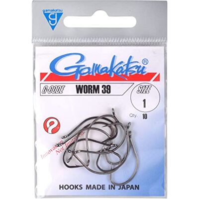 Gamakatsu Hook Worm 39 – Dropshot Lot de 4/12 hameçons pour pêche au drop shot et leurres en caoutchouc - Publicité Gamakatsu Hook Worm 39 – Dropshot Lot de 4/12 hameçons pour pêche au drop shot et leurres en caoutchouc - Publicité