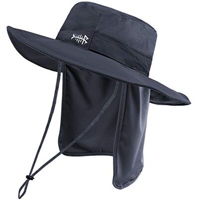 Bassdash Chapeau de Protection Solaire Boonie UPF 50+ pour Pêcheur - Publicité Bassdash Chapeau de Protection Solaire Boonie UPF 50+ pour Pêcheur - Publicité