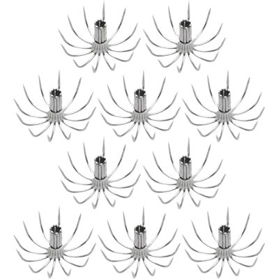 Psdndeww Lot de 10 hameçons épais en acier inoxydable barbelé pour parapluie, pêche en mer, hameçon, calamar, appât - Publicité Psdndeww Lot de 10 hameçons épais en acier inoxydable barbelé pour parapluie, pêche en mer, hameçon, calamar, appât - Publicité