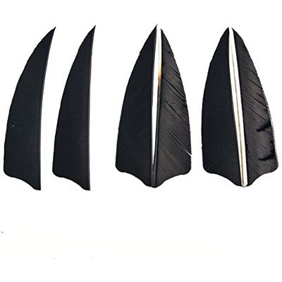 AMEYXGS MILAEM Tir à l'arc Plumes Plume de flèche Plumes Naturelles de 3 Pouces (Noir,Paquet de 50) - Publicité AMEYXGS MILAEM Tir à l'arc Plumes Plume de flèche Plumes Naturelles de 3 Pouces (Noir,Paquet de 50) - Publicité