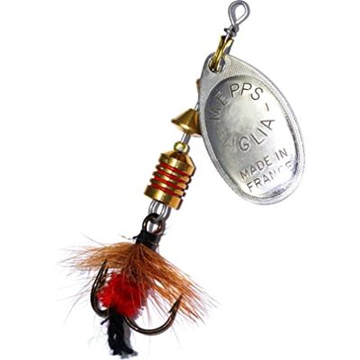 Cuiller Tournante A Palette Ovale Mepps Aglia Mouche N°2-4,5g Argent Mouche Rouge - Publicité Cuiller Tournante A Palette Ovale Mepps Aglia Mouche N°2-4,5g Argent Mouche Rouge - Publicité
