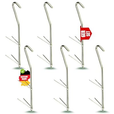 Zite Fishing Lot de 6, 12, 18 hameçons pour fumer la viande, le fromage et plus encore En forme de V En acier inoxydable Accessoire de fumage Crochet de poisson pour fumage - Publicité Zite Fishing Lot de 6, 12, 18 hameçons pour fumer la viande, le fromage et plus encore En forme de V En acier inoxydable Accessoire de fumage Crochet de poisson pour fumage - Publicité
