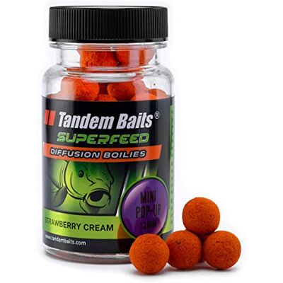 Tandem Baits SuperFeed Diffusion Mini Pop-Up Crème de Fraise, D'appâts pour carpes, Pêche de la Carpe, Peche, Pop-Ups, Bouillette Carpe, Professionnel Accessoires de Pêche Carpe 2mm 30g - Publicité Tandem Baits SuperFeed Diffusion Mini Pop-Up Crème de Fraise, D'appâts pour carpes, Pêche de la Carpe, Peche, Pop-Ups, Bouillette Carpe, Professionnel Accessoires de Pêche Carpe 2mm 30g - Publicité