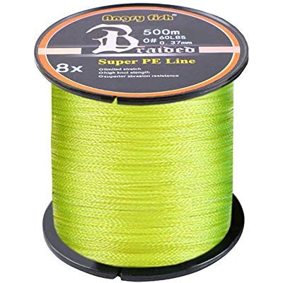 LSHEL 300m/500m/1000m Fil de Pêche Tressée 8 Brins Ligne de Pêche Lure Ligne Fil Multifonctionnel, 500m Jaune, 0.8#0.15mm/18lb/8.2kg - Publicité LSHEL 300m/500m/1000m Fil de Pêche Tressée 8 Brins Ligne de Pêche Lure Ligne Fil Multifonctionnel, 500m Jaune, 0.8#0.15mm/18lb/8.2kg - Publicité