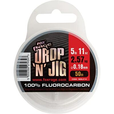 FOX RAGE Drop N JIG FLUOROCARBON 0,18mm - Publicité FOX RAGE Drop N JIG FLUOROCARBON 0,18mm - Publicité