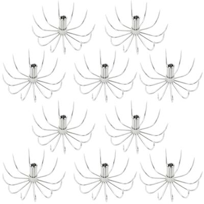 Mllepjdh Lot de 10 hameçons en acier inoxydable pour parapluies en forme de calamar 28 mm - Publicité Mllepjdh Lot de 10 hameçons en acier inoxydable pour parapluies en forme de calamar 28 mm - Publicité