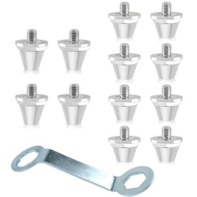 Ruikdly 12pcs Crampons de Rechange Football en Alliage d'aluminium Mixte Cales De Rechange pour Chaussures de Football, 2 Tailles, 11mm, 13mm - Publicité Ruikdly 12pcs Crampons de Rechange Football en Alliage d'aluminium Mixte Cales De Rechange pour Chaussures de Football, 2 Tailles, 11mm, 13mm - Publicité