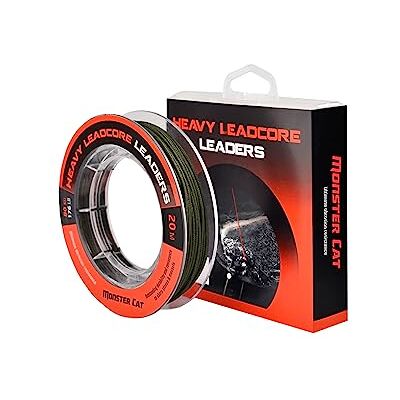 Tandem Baits Matériau De Bas De Ligne Leadcore Leaders 20 m 80 kg 176 Ib Monster Cat - Publicité Tandem Baits Matériau De Bas De Ligne Leadcore Leaders 20 m 80 kg 176 Ib Monster Cat - Publicité