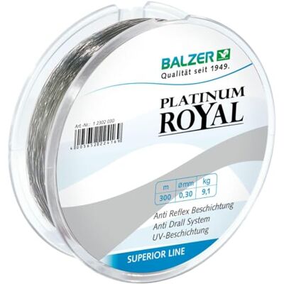 Balzer Nylon Platinum Royal Ø0.18mm 300m 4.40kg - Publicité Balzer Nylon Platinum Royal Ø0.18mm 300m 4.40kg - Publicité