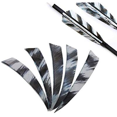 AMEYXGS MILAEM 50pcs tir à l'arc Plumes de flèche 4inch Naturelles fletches fletching pour DIY Flèches de Chasse Aile Gauche (Bleu Blanc) - Publicité AMEYXGS MILAEM 50pcs tir à l'arc Plumes de flèche 4inch Naturelles fletches fletching pour DIY Flèches de Chasse Aile Gauche (Bleu Blanc) - Publicité