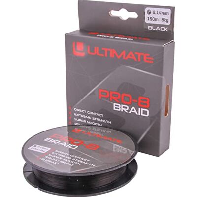 Ultimate Pro-8 Braid 0.28mm 7kg 50m Black Tresse Pêche - Publicité Ultimate Pro-8 Braid 0.28mm 7kg 50m Black Tresse Pêche - Publicité