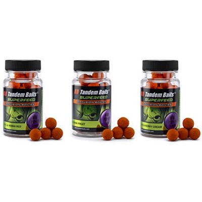 Tandem Baits Set de 3 SuperFeed Diffusion Mini Pop-Up Flavor Mix Robin Red, D'appâts pour carpes, Pêche de la carpe, Peche, Pop-Ups, Bouillette carpe, Professionnel accessoires de Pêche Carpe 2mm 30g - Publicité Tandem Baits Set de 3 SuperFeed Diffusion Mini Pop-Up Flavor Mix Robin Red, D'appâts pour carpes, Pêche de la carpe, Peche, Pop-Ups, Bouillette carpe, Professionnel accessoires de Pêche Carpe 2mm 30g - Publicité