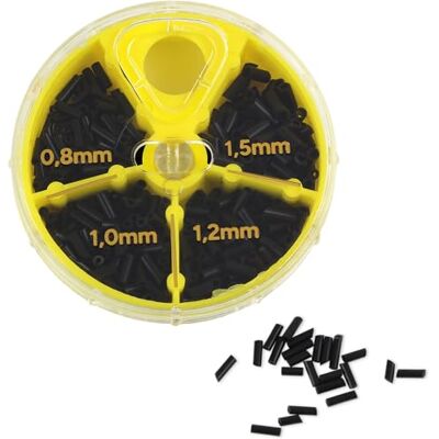 Storfisk fishing & more Assortiment de tuyaux en silicone (360 pièces) Noir 0,8 mm 1,5 mm Pour montage de pêche - Publicité Storfisk fishing & more Assortiment de tuyaux en silicone (360 pièces) Noir 0,8 mm 1,5 mm Pour montage de pêche - Publicité