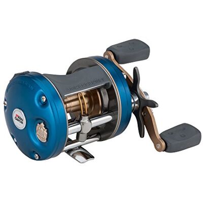 Abu Garcia Ambassadeur C4 Moulinet à Tambour Tournant de Type Baitcast pour la Pêche au Leurre ou au Poser, Bleu/doré - Publicité Abu Garcia Ambassadeur C4 Moulinet à Tambour Tournant de Type Baitcast pour la Pêche au Leurre ou au Poser, Bleu/doré - Publicité