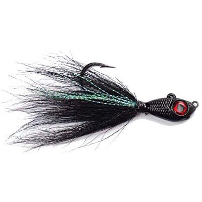 Mustad Big Eye Bucktail 3 oz Black - Publicité Mustad Big Eye Bucktail 3 oz Black - Publicité