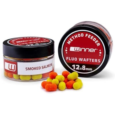 Tandem Baits Method Feeder Fluo Wafters Saumon Fumé Appât pour La Pêche à La Carpe 20 g - Publicité Tandem Baits Method Feeder Fluo Wafters Saumon Fumé Appât pour La Pêche à La Carpe 20 g - Publicité