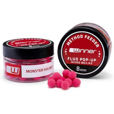 Tandem Baits Method Feeder Fluo Pop-Up Micro Boilies pour Carpes Pêche Monster Halibut 8mm 20g - Publicité Tandem Baits Method Feeder Fluo Pop-Up Micro Boilies pour Carpes Pêche Monster Halibut 8mm 20g - Publicité