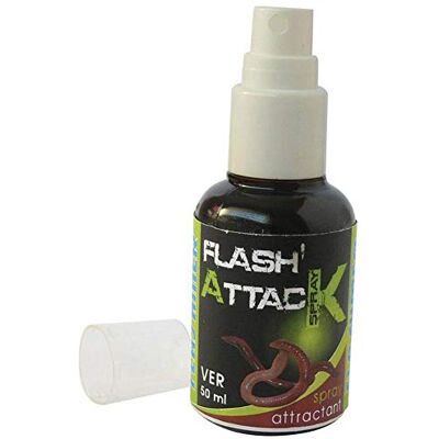 FLASHMER Attractant De Peche Flash Attack Spray Modèle: Ver - Publicité FLASHMER Attractant De Peche Flash Attack Spray Modèle: Ver - Publicité