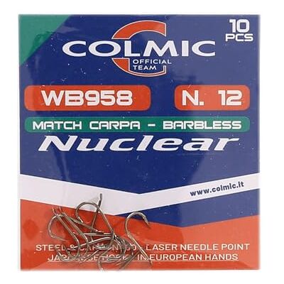 Colmic – 10 hameçons de pêche WB958 Match Carpe en Acier au Carbone Bronze – à Patte aplatie, à Patte forcée, sans ardillon – Robustes et précis pour la Carpe et la pêche Technique (12) - Publicité Colmic – 10 hameçons de pêche WB958 Match Carpe en Acier au Carbone Bronze – à Patte aplatie, à Patte forcée, sans ardillon – Robustes et précis pour la Carpe et la pêche Technique (12) - Publicité