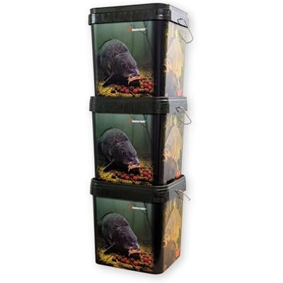 Tandem Baits Seaux de Pêche Carpe avec Couvercle 3x17l - Publicité Tandem Baits Seaux de Pêche Carpe avec Couvercle 3x17l - Publicité