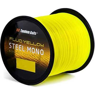 Tandem Baits Steel Mono Fluo Yellow Fil de Pêche Carpe Nylon Matériel de Pêche Transparent Ultra Résistant 600 m 0,30 mm - Publicité Tandem Baits Steel Mono Fluo Yellow Fil de Pêche Carpe Nylon Matériel de Pêche Transparent Ultra Résistant 600 m 0,30 mm - Publicité