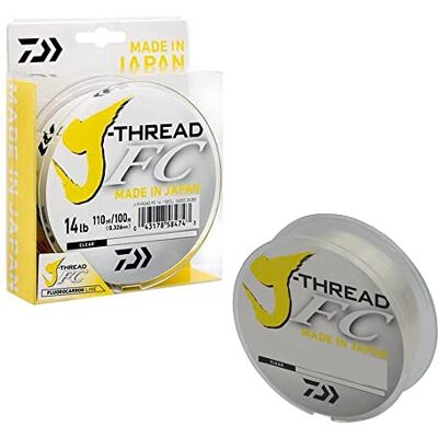 Daiwa J-Thread FC Fluorocarbon 50 m 55 yd 0.555 mm 50 LB Fluorocarbone Ligne de Pêche Invisible Mer Eau Douce Spinning Carnassiers - Publicité Daiwa J-Thread FC Fluorocarbon 50 m 55 yd 0.555 mm 50 LB Fluorocarbone Ligne de Pêche Invisible Mer Eau Douce Spinning Carnassiers - Publicité