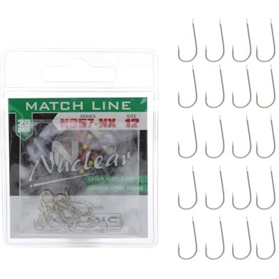 Colmic – Hameçons de pêche Nuclear en Acier Carbone N957NX, Finition Nickel – Flatted, Round, Microbarb – Précision et Maintien Optimal – Lot de 20 pièces (12) - Publicité Colmic – Hameçons de pêche Nuclear en Acier Carbone N957NX, Finition Nickel – Flatted, Round, Microbarb – Précision et Maintien Optimal – Lot de 20 pièces (12) - Publicité