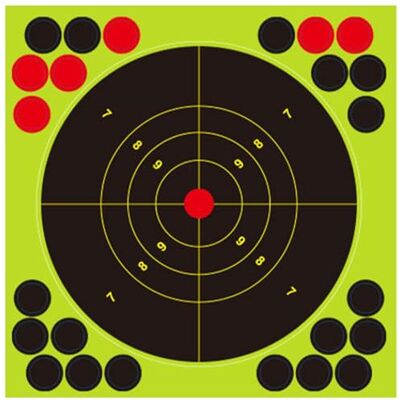 AtnnraKur Cibles de tir anti-éclaboussures de 20,3 x 20,3 cm – Cibles réactives avec rafale fluorescente et autocollants – Conçues pour les exercices de tir et la pratique de la cible – Utilisation en intérieur - Publicité AtnnraKur Cibles de tir anti-éclaboussures de 20,3 x 20,3 cm – Cibles réactives avec rafale fluorescente et autocollants – Conçues pour les exercices de tir et la pratique de la cible – Utilisation en intérieur - Publicité