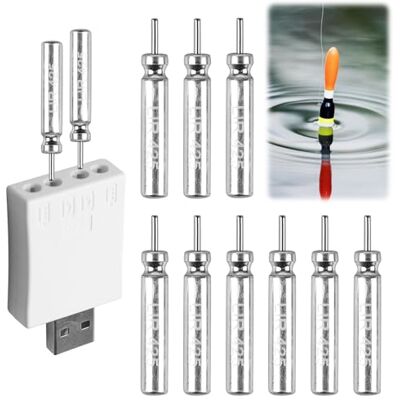 GAOUTO Lot de 9 piles CR425 compatibles avec les flotteurs LED Rechargeables Pour cloches d'alarme de pêche et flotteurs de pêche Avec chargeur et batteries - Publicité GAOUTO Lot de 9 piles CR425 compatibles avec les flotteurs LED Rechargeables Pour cloches d'alarme de pêche et flotteurs de pêche Avec chargeur et batteries - Publicité