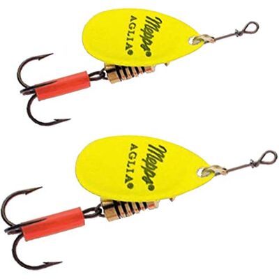 Mepps Aglia Set : 1 x Fluo Chartreuse Taille 0 + 1 x Fluo Chartreuse Taille 1 - Publicité Mepps Aglia Set : 1 x Fluo Chartreuse Taille 0 + 1 x Fluo Chartreuse Taille 1 - Publicité