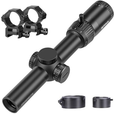 SPINA OPTICS HD 1-8x24FFP Lunette de visée de Fusil de Chasse illuminée mil Spot avec 30mm Picatinny Low Ring 5.56/5.45 /.308 - Publicité SPINA OPTICS HD 1-8x24FFP Lunette de visée de Fusil de Chasse illuminée mil Spot avec 30mm Picatinny Low Ring 5.56/5.45 /.308 - Publicité