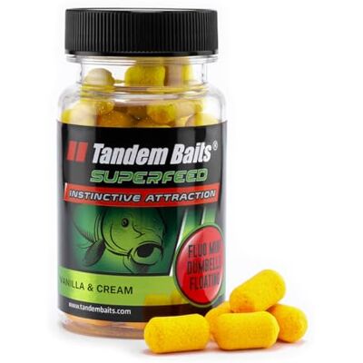 Tandem Baits Appâts Flottants pour La Pêche À La Carpe Zig Rig Chod Rig SuperFeed Fluo Mini Dumbells Floating 30 g Vanille Et Noix De Coco - Publicité Tandem Baits Appâts Flottants pour La Pêche À La Carpe Zig Rig Chod Rig SuperFeed Fluo Mini Dumbells Floating 30 g Vanille Et Noix De Coco - Publicité