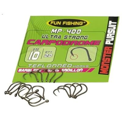 FUN FISHING HAMECONS MP400 (Oeillet sans Ardillon) x20 Taille 8 - Publicité FUN FISHING HAMECONS MP400 (Oeillet sans Ardillon) x20 Taille 8 - Publicité