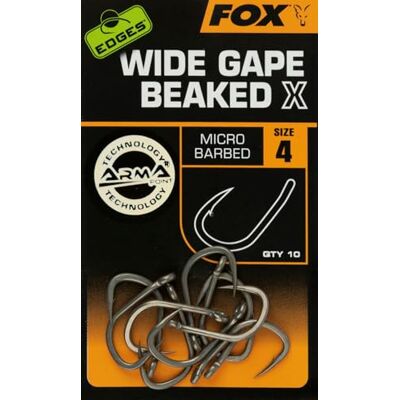 Fox Edges Wide Gape Beaked X Crochets en Acier, 4 - Publicité Fox Edges Wide Gape Beaked X Crochets en Acier, 4 - Publicité