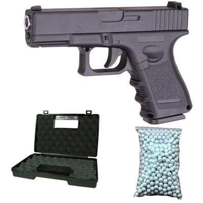 Saigo Defense Pack Airsoft Pistolet modèle Galaxy G.15 à Ressort/Entièrement en métal/Puissance 0.5 Joule/livré avec Accessoires - Publicité Saigo Defense Pack Airsoft Pistolet modèle Galaxy G.15 à Ressort/Entièrement en métal/Puissance 0.5 Joule/livré avec Accessoires - Publicité