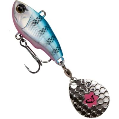 Savage Gear Fat Tail Spin Sinking Blue Silver Pink 9 g - Publicité Savage Gear Fat Tail Spin Sinking Blue Silver Pink 9 g - Publicité