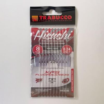 Trabucco Hameçons Montés Hisashi 10026 Chinu Hameçons 08 0.24 mm 200 cm Hameçons Montés Fluorocarbone Pêche Mer Coup Truite Carnassier Anglaise Rivière - Publicité Trabucco Hameçons Montés Hisashi 10026 Chinu Hameçons 08 0.24 mm 200 cm Hameçons Montés Fluorocarbone Pêche Mer Coup Truite Carnassier Anglaise Rivière - Publicité