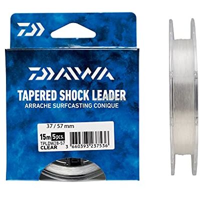 Daiwa Bas de Ligne Arrache Surf Taper Leader 15m D.0.37-0.57mm Translucent - Publicité Daiwa Bas de Ligne Arrache Surf Taper Leader 15m D.0.37-0.57mm Translucent - Publicité
