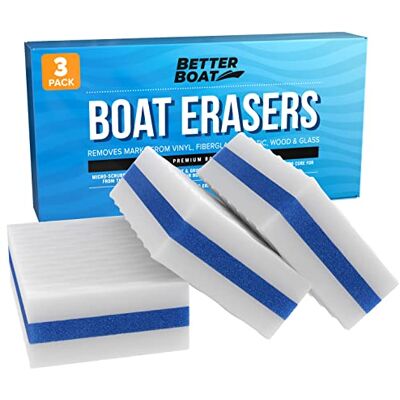 Better Boat Gommes de qualité supérieure pour Bateaux Accessoires de Navigation Magiques pour Nettoyer Les Marques de Pont Noires et Plus Encore, 3 Pack - Publicité Better Boat Gommes de qualité supérieure pour Bateaux Accessoires de Navigation Magiques pour Nettoyer Les Marques de Pont Noires et Plus Encore, 3 Pack - Publicité