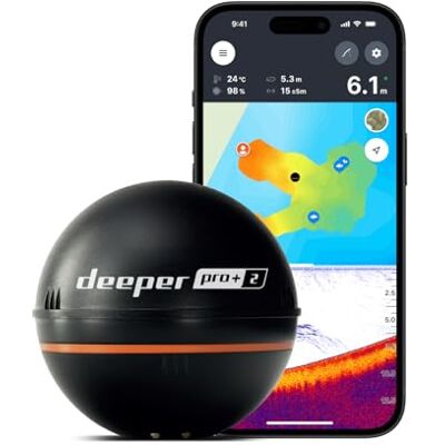 Deeper Pro+ 2 Sondeur de Pêche Portable avec GPS Intégré, Détecteur de Poissons et de Profondeur, pour Kayak, Bateau, Pêche sur Glace, Fonctionne avec Téléphones Portables (App Gratuite) - Publicité Deeper Pro+ 2 Sondeur de Pêche Portable avec GPS Intégré, Détecteur de Poissons et de Profondeur, pour Kayak, Bateau, Pêche sur Glace, Fonctionne avec Téléphones Portables (App Gratuite) - Publicité