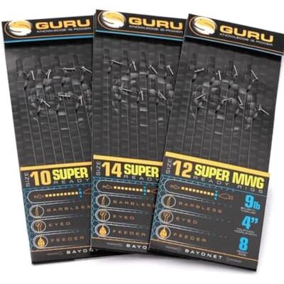 Guru SMWG Bas de ligne à baïonnette sans ardillon 10,2 cm (taille 16 2,7 kg) - Publicité Guru SMWG Bas de ligne à baïonnette sans ardillon 10,2 cm (taille 16 2,7 kg) - Publicité