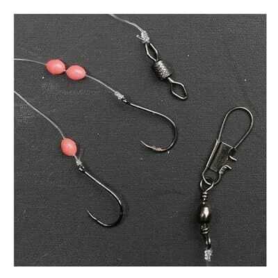 FLADEN Bas de ligne pour poisson plat avec 2 crochets, perles rouges, taille de l'hameçon 4/6, bas de ligne de pêche plat (6) - Publicité FLADEN Bas de ligne pour poisson plat avec 2 crochets, perles rouges, taille de l'hameçon 4/6, bas de ligne de pêche plat (6) - Publicité
