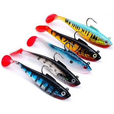 pclapora 5 Pièces Leurre Souple Carnassier, 11cm Leurres de Pêche pour Eau Douce et Eau Salée, Leurre Souple Mer pour Carpe Brochet Truite Bar Cadeau Parfait pour Les Passionnés de Pêche - Publicité pclapora 5 Pièces Leurre Souple Carnassier, 11cm Leurres de Pêche pour Eau Douce et Eau Salée, Leurre Souple Mer pour Carpe Brochet Truite Bar Cadeau Parfait pour Les Passionnés de Pêche - Publicité