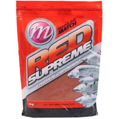 Mainline Match Red Supreme Appât à la farine de poisson 1 kg - Publicité Mainline Match Red Supreme Appât à la farine de poisson 1 kg - Publicité